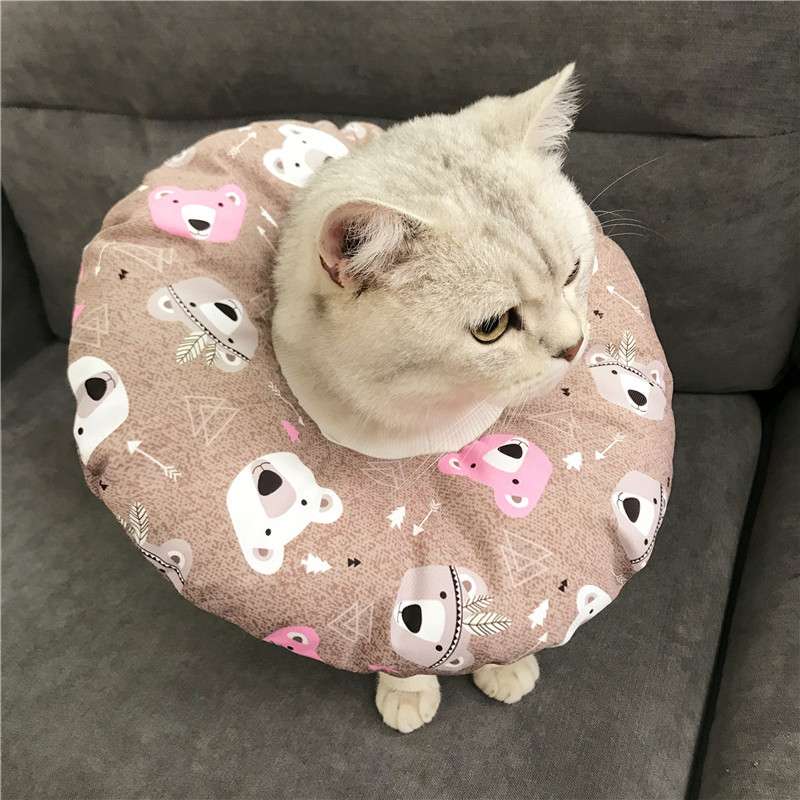 猫服 猫 エリザベスカラー | 猫用かわいいイラスト柄エリザベスカラー
