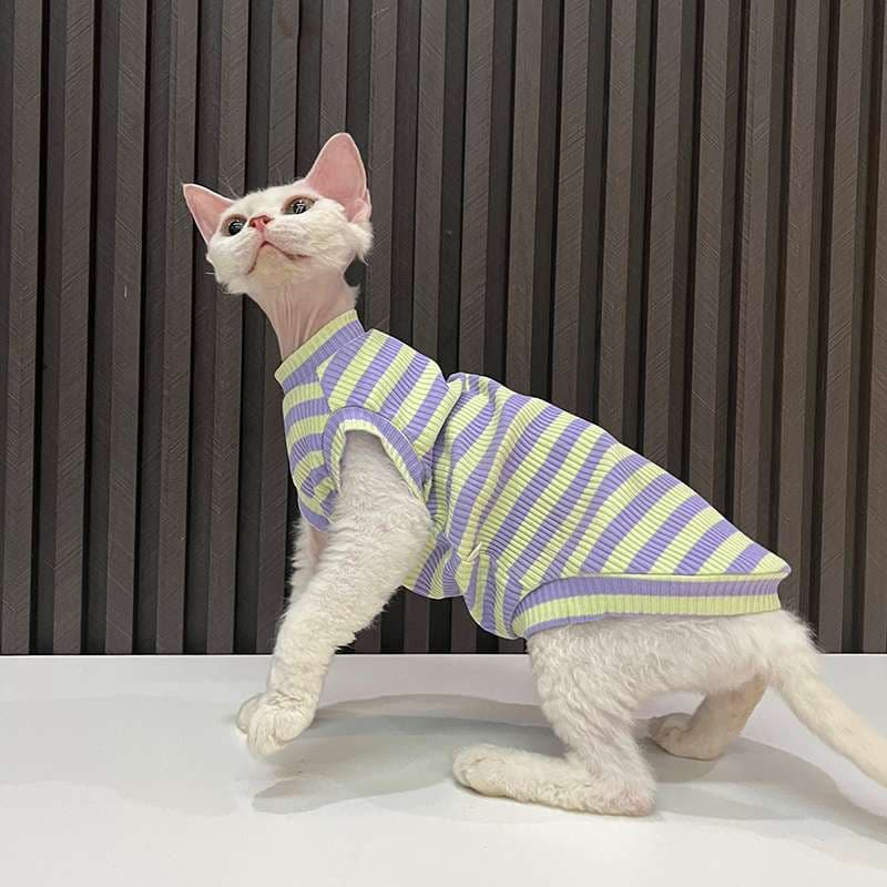 猫服  洋服 | 猫用ボーダータンクトップ
