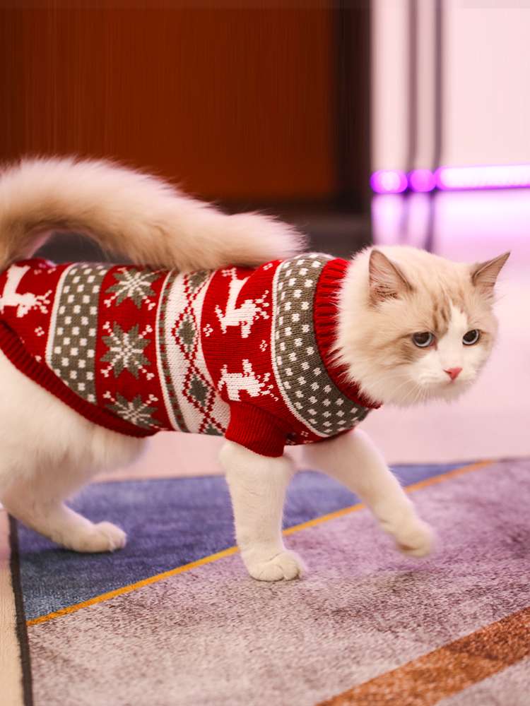 猫服 防寒服 | ペット用クリスマスセーター