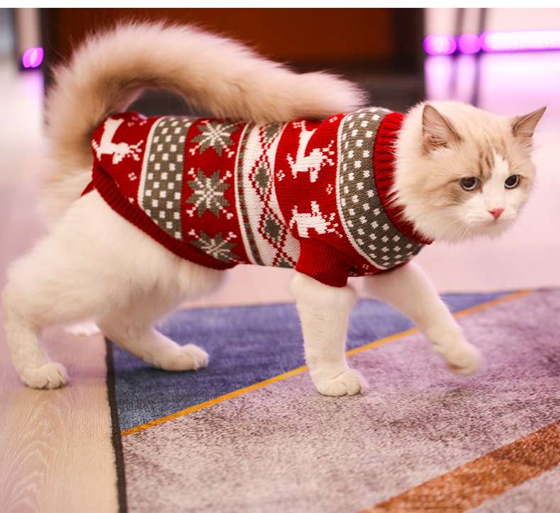 猫服 防寒服 | ペット用クリスマスセーター