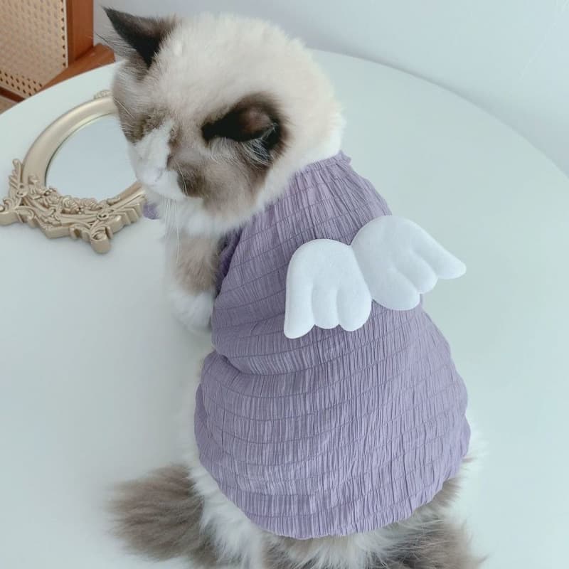 猫服 ふんわり天使の羽根ギャザーワンピース