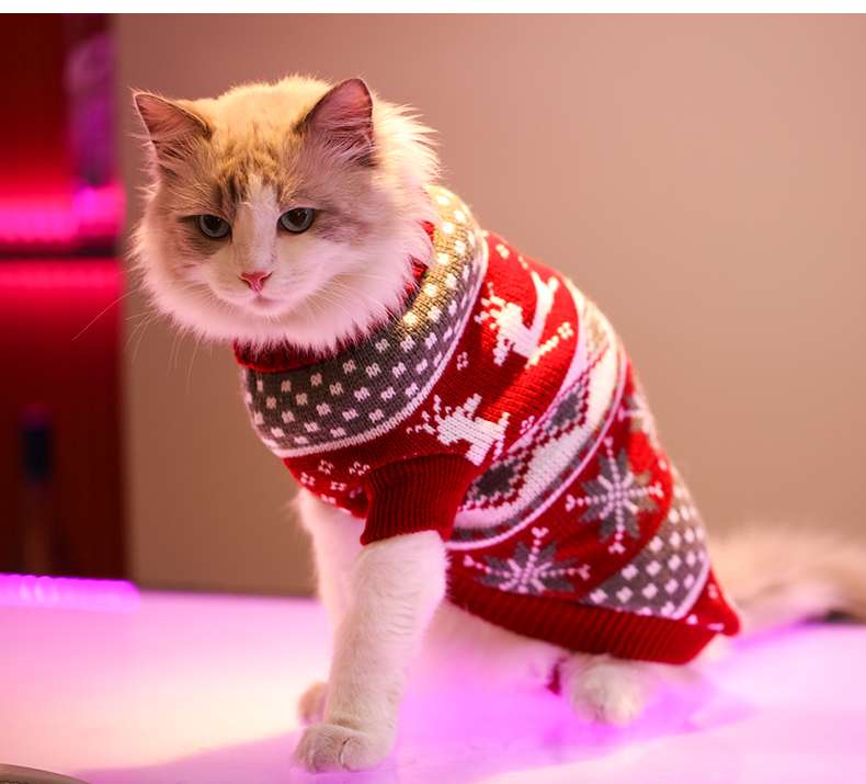 猫服 防寒服 | ペット用クリスマスセーター