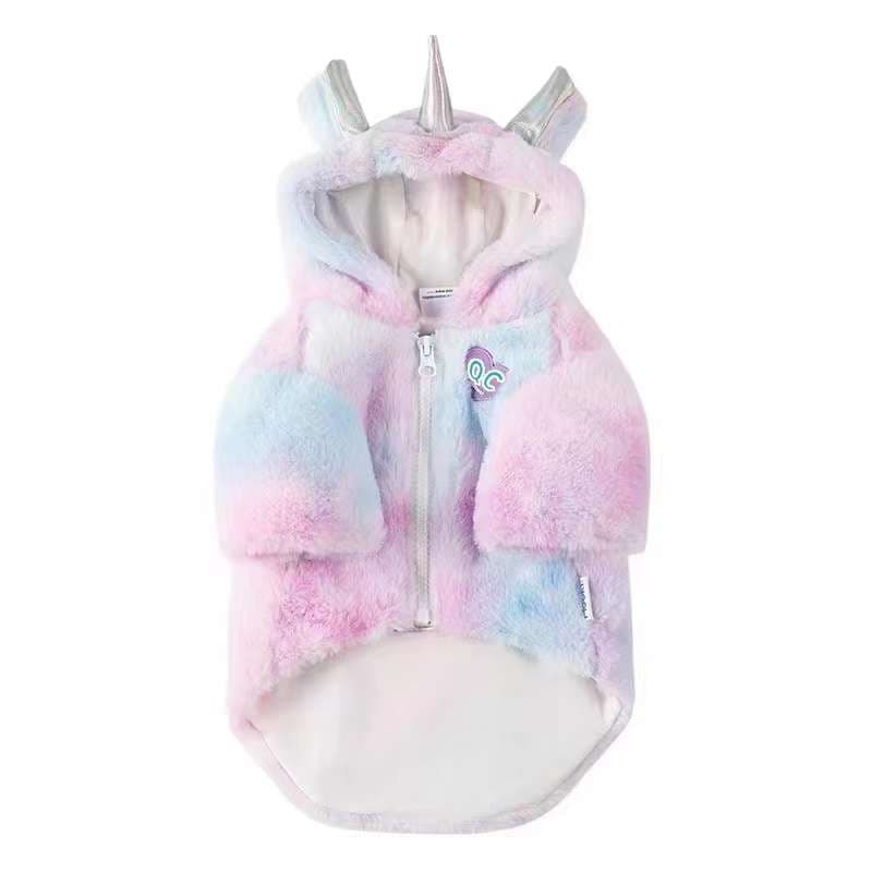 猫服 防寒服 | ユニコーンパステルキャットパーカー