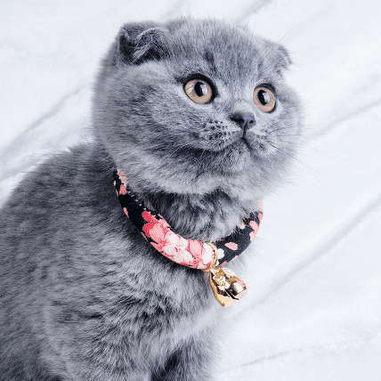 猫服 猫用和風梅花首輪 鈴付き 可愛いペット装飾